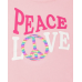 Childrens Place Pink Peace Sequin Side Tie Tee